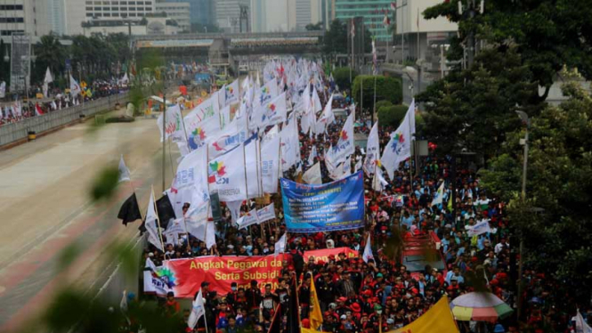 Ilustrasi-Peringatan Hari Buruh di Jakarta