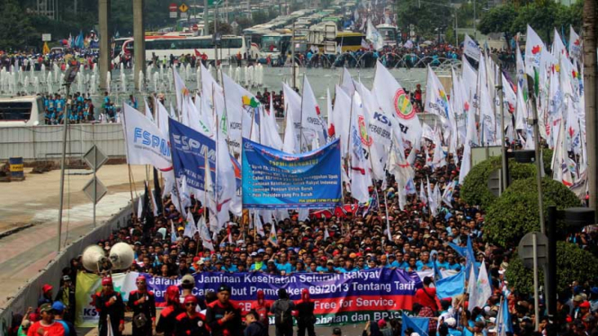 Peringatan Hari Buruh di Jakarta