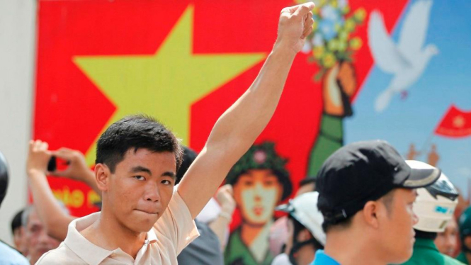 Demonstrasi anti China di Kota Ho Chi Minh Vietnam