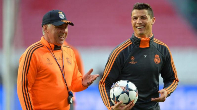 Cristiano Ronaldo dan Carlo Ancelotti
