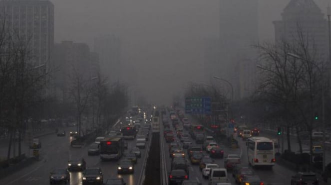 Ilustrasi polusi udara.
