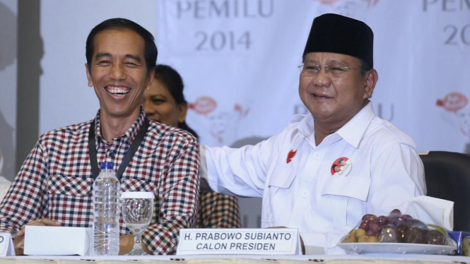 Calon presiden Prabowo Subianto dan Joko Widodo