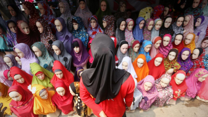 Penjualan Jilbab Jelang Ramadhan Meningkat