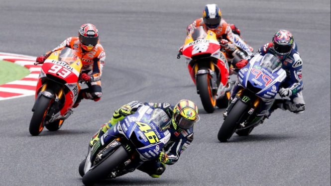 Marc Marquez, Valentino Rossi, Dani Pedrosa dan Jorge Lorenzo