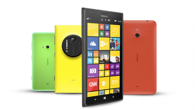 Nokia Lumia dengan aplikasi Live Tiles