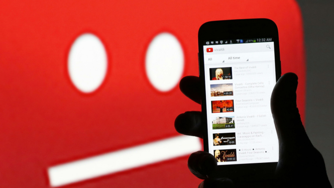 Layanan video streaming di YouTube.