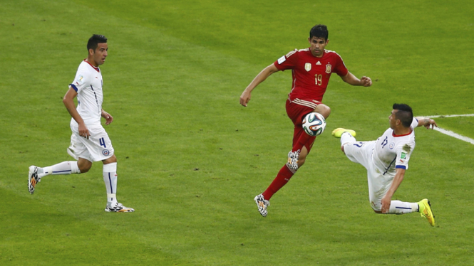 Chile vs Spanyol Piala Dunia 2014