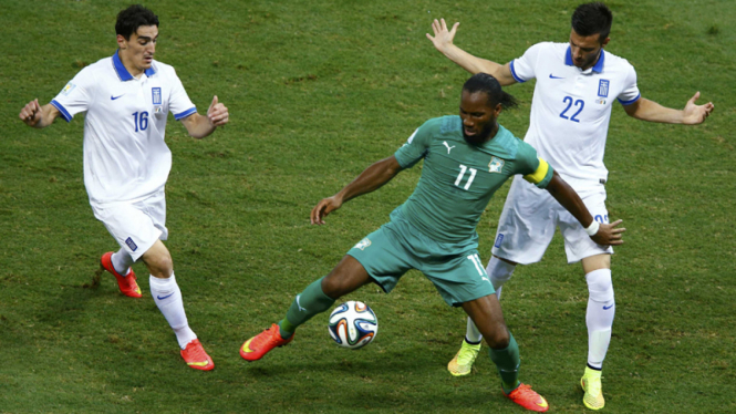 Pantai Gading vs Yunani Piala Dunia 2014