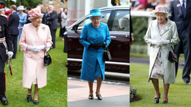 Ratu Elizabeth dengan model sepatu yang sama