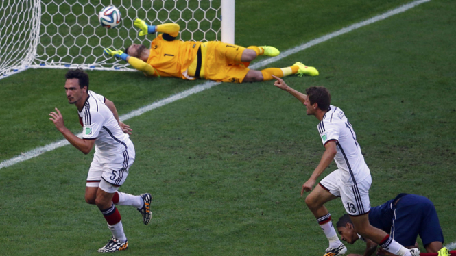 Laga perempat final Piala Dunia 2014 antara Jerman vs Prancis