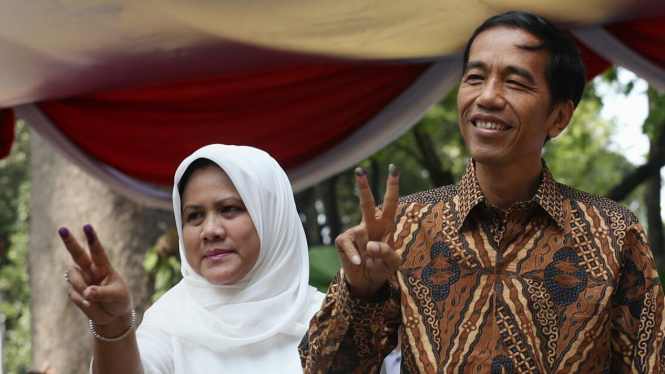 Jokowi Nyoblos Pilpres 2014