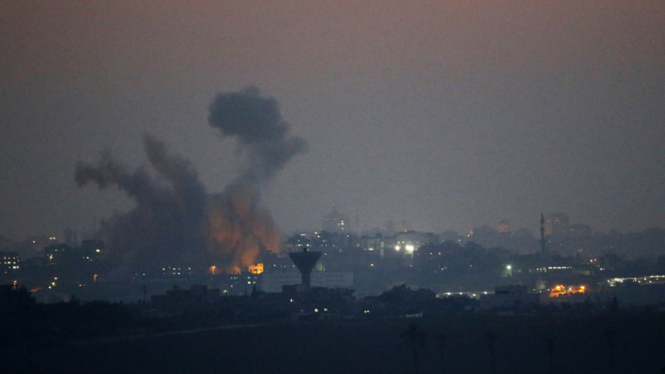 Serangan udara tentara Israel di Jalur Gaza