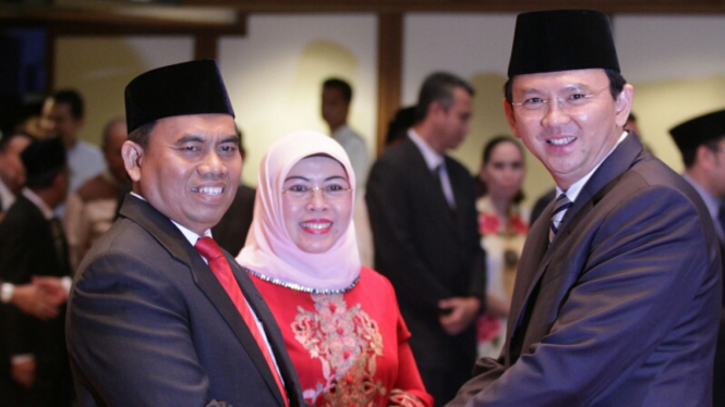 Gubernur DKI Jakarta, Basuki Tjahaja Purnama bersama Saefullah.