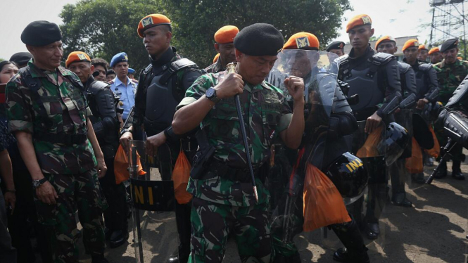 Panglima Moeldoko saat Apel kesiapan TNI