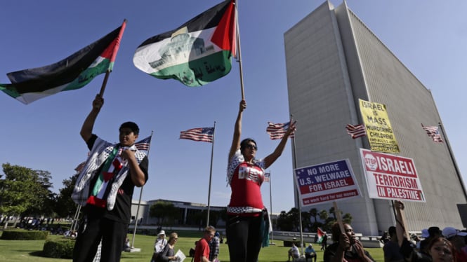 kedutaan Israel di Los Angeles didemo