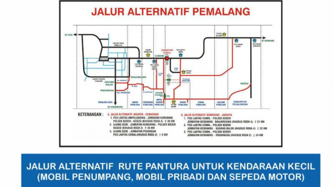 Jalur mudik alternatif Pemalang menuju Semarang