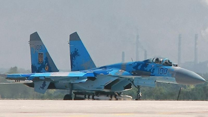 Pesawat Su-27 milik militer Ukraina