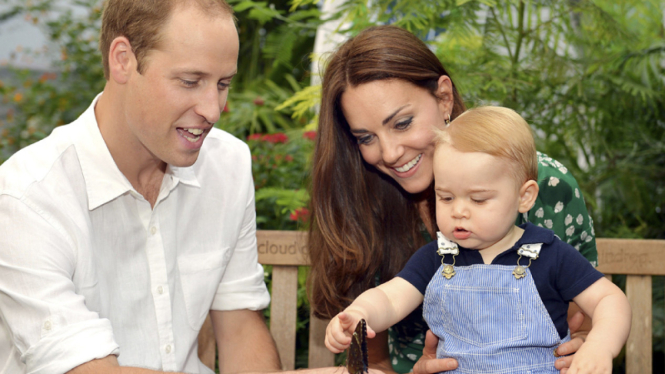 Pangeran William dan Kate Middleton serta Pangeran George