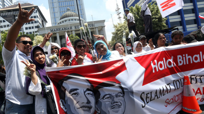 Relawan Jokowi Halal Bihalal ke Mahkamah Konstitusi