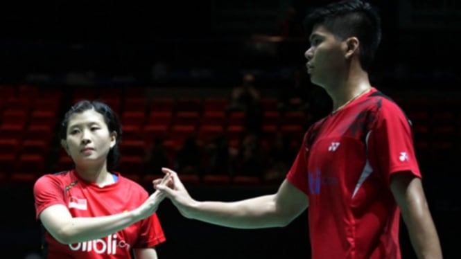 Pasangan ganda campuran Indonesia, Praveen Jordan dan Debby Susanto.