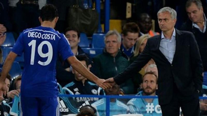 Pemain Chelsea, Diego Costa, dan Jose Mourinho