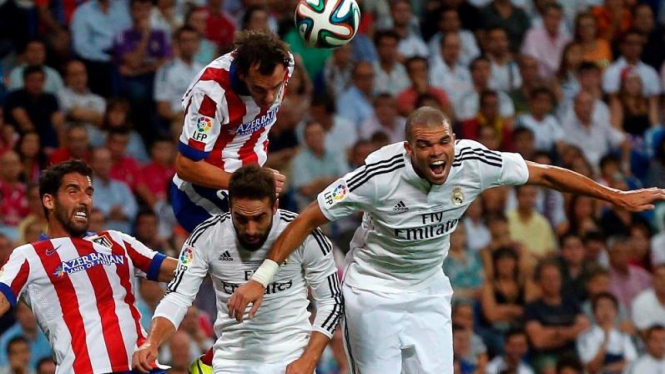 Pertandingan antara Real Madrid dan Atletico Madrid