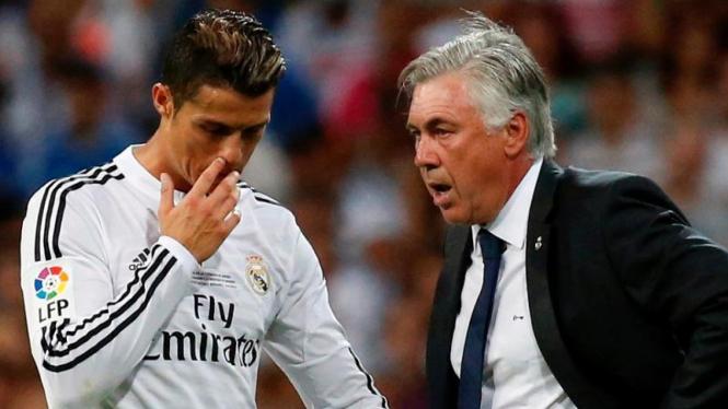 Cristiano Ronaldo dan Carlo Ancelotti