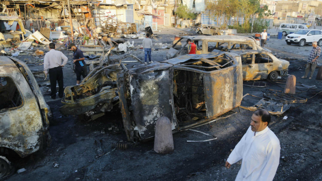 Serangan bom bunuh diri di Sadr City Baghdad 7 Agustus 2014