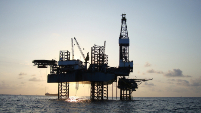 Ilustrasi rig offshore atau lepas pantai