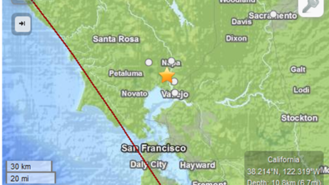 Gempa di California