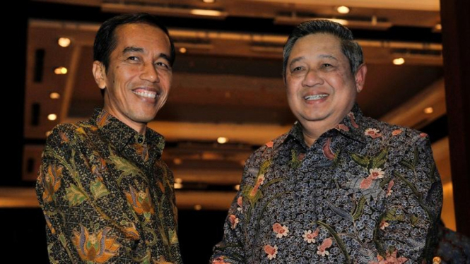 Joko Widodo dan Susilo Bambang Yudhoyono saat bertemu beberapa waktu silam.