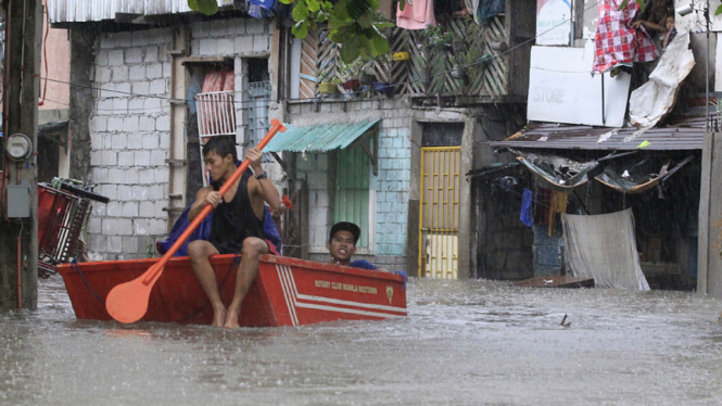 Banjir di Pasay Manila Filipina 19 September 2014
