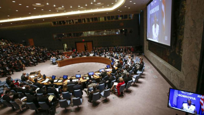 Pertemuan Dewan Keamanan PBB membahas krisis Ebola, Jumat 18 September.