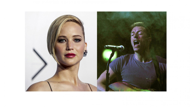 Jennifer Lawrence dan Chris Martin