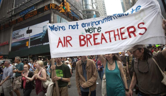 Hari Aksi Sedunia untuk Perubahan Iklim di New York, MInggu, 21 September.