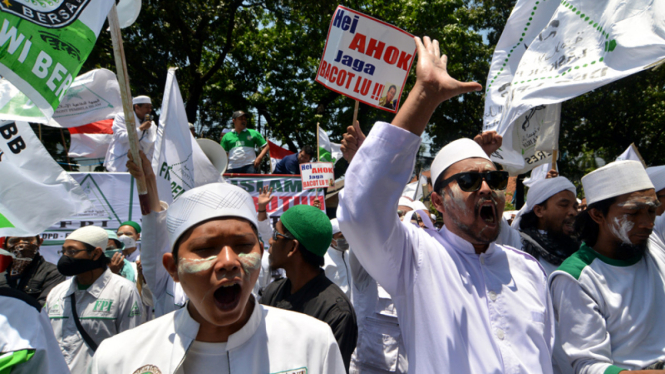 Ilustrasi/Demo Front Pembela Islam di Jakarta beberapa waktu lalu