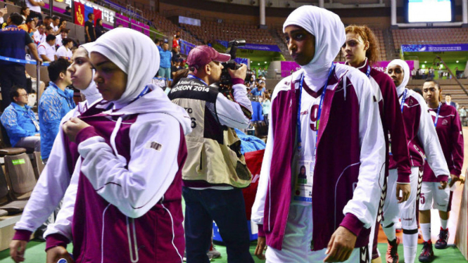 Tim basket putri Qatar di Asian Games 2014