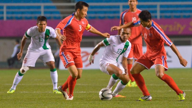 Pertandingan timnas Indonesia U-23 lawan Korea Utara