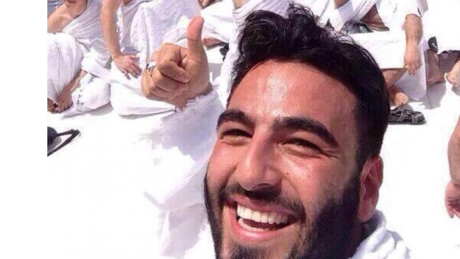 Foto "selfie" seorang jemaah haji di Tanah Suci