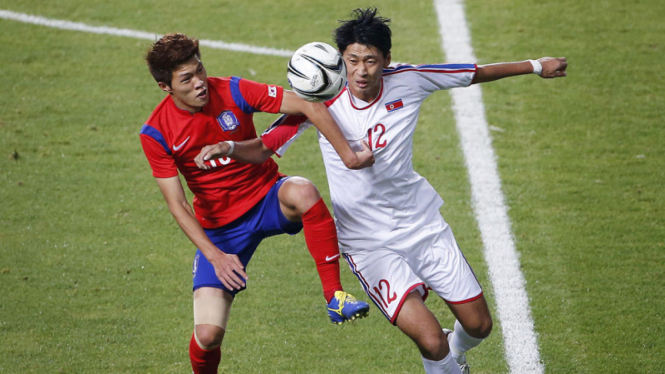 Korea Utara melawan Korea Selatan di Asian Games