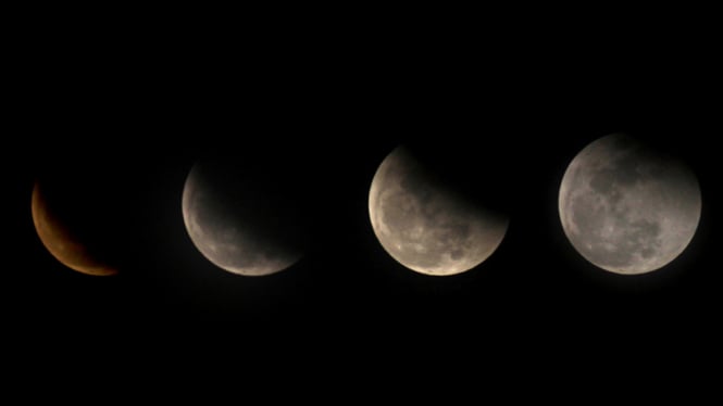 Gerhana bulan merah di indramayu/Iustrasi.