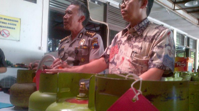 Polisi Jawa Tengah Bongkar Pemalsu Elpiji Nonsubsidi