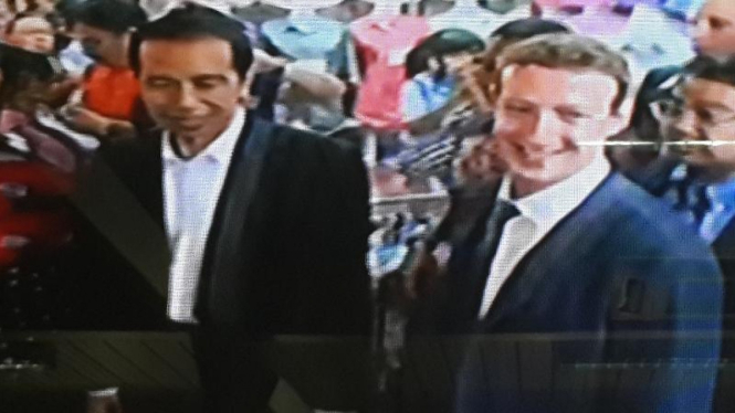 Jokowi dan Bos Facebook Mark Zuckerberg ke Tanah Abang 