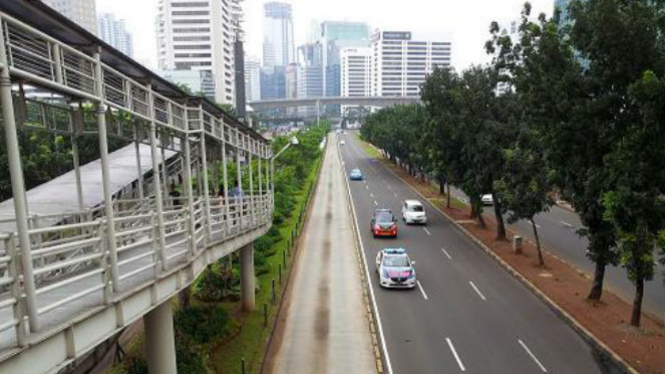 Ilustrasi kota Jakarta.
