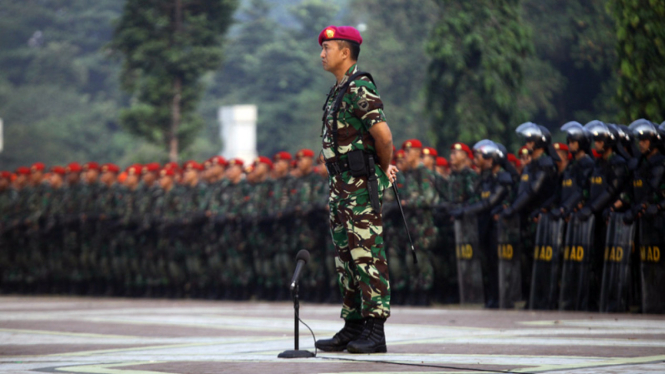 Ilustrasi apel prajurit TNI di Jakarta