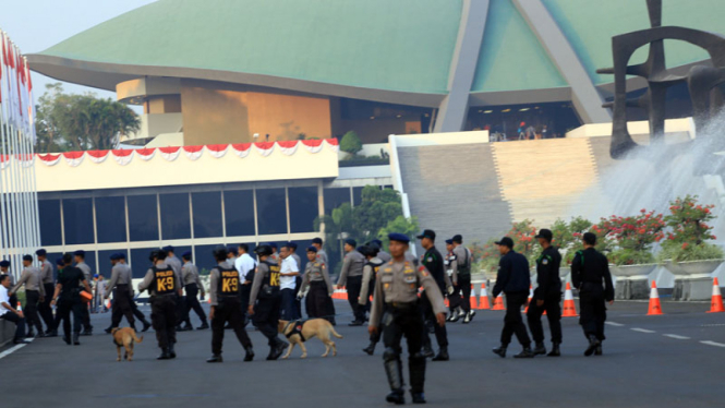 pengamanan jelang pelantikan jokowi