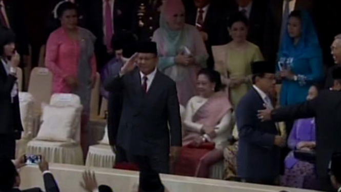 Prabowo Subianto Hadir di Pelantikan Jokowi 