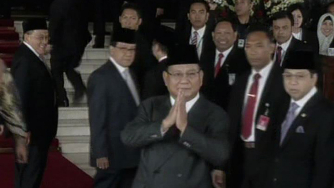 Prabowo Subianto Hadir di Pelantikan Jokowi 