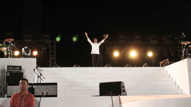 Presiden Joko Widodo Temui Masyarakat di Lapangan Monas
