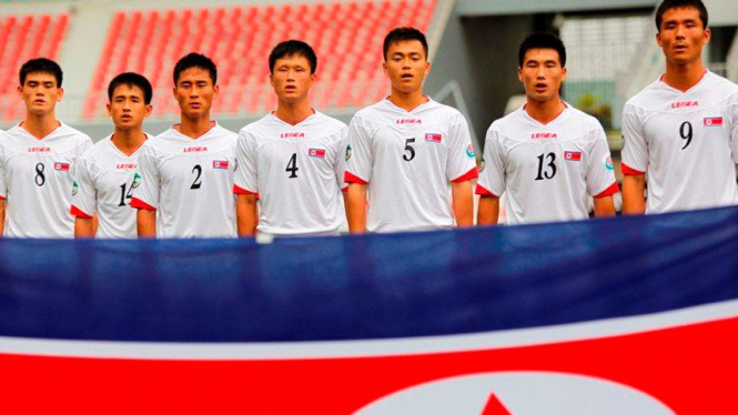 Para pemain Timnas U-19 Korea Utara di Piala Asia U-19 2014